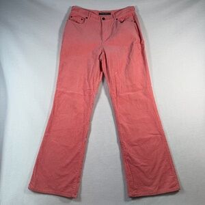 Lauren Ralph Lauren Pants Womens 10 Pink Orange Corduroy Straight
